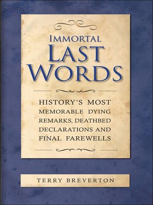 cover image of Immortal Last Words